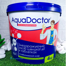 Хімія для басейну Шок швидкий хлор AquaDoctor C 60Т у таблетках по 20 г 4 кг