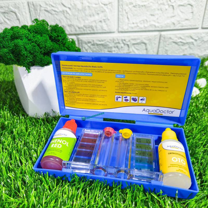 Крапельний тестер для басейна AquaDoctor Basic Cl/pH